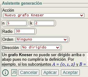 Generando grafo Kneser