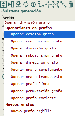 Operaciones en un grafo